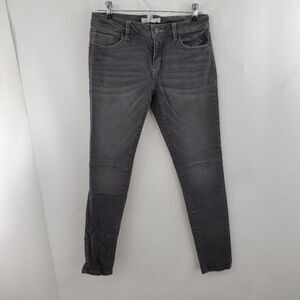 BCBGeneration BCBG Jeans 26 x 27 Jet Fray Moto Skinny Denim Gray Slim